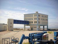 Tower block, used for more modern purposes now, still standing on the old hoverport site
